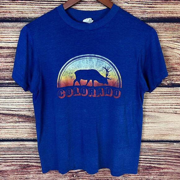 Vintage 1970s Colorado Logo Tourist T-shirt - Picture 2 of 7